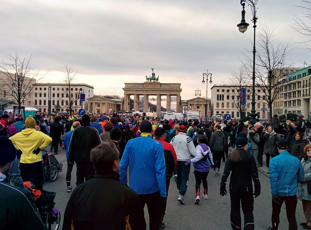 Neujahrslauf: Zieleinlauf am Pariser Platz